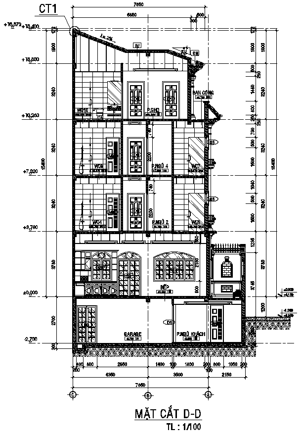 Hồ sơ thiết kế biệt thự tại Quận 12 10mx23m